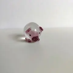 ガラス細工 ブタ　ミニチュア 置物