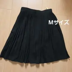 ブラック フレアスカート Mサイズ　黒　プリーツスカート