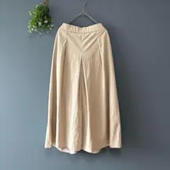 エシーム［XL］新品◎清楚ナチュラル◎楽ちんウエストゴム着痩せタックワイドパンツ