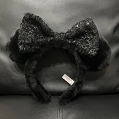 ミニーカチューシャ　ファー　スパンコール