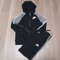 Nike ウィンドブレーカー上下セット 黒・グレー M(140～150)