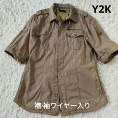 NICOLE CLUB FOR MEN ミリタリー ワークシャツ　46 ワイヤーのサムネイル