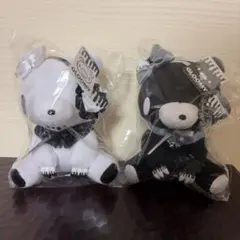 グルーミー 手乗り鎮座ぬいぐるみ Ribbon angel Ver. 白黒