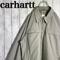 【希少】カーハート　刺繍文字ロゴ　ワンポイントブルゾン　ジャケット　アウター古着