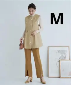 カラーツイードジレ＆スリムストレートパンツセットアップフォーマルセレモニースーツ