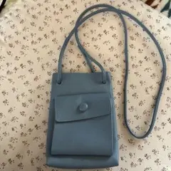 LOWRYS FARM 水色ショルダーバッグ