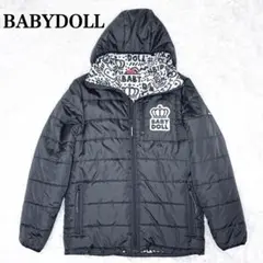 BABYDOLL ベビードール　ホワイトロゴ　中綿ジャケット　ブラック