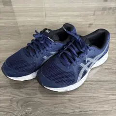 asics ネイビー ランニングシューズ　24.5cm