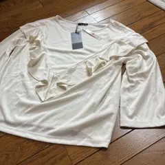 ZAMPA フリル付き8分袖トップス 　Ｍ