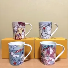 お値下げ！【未使用】日本製 ムーミン マグカップ 4個 フォーシーズン 春夏秋冬