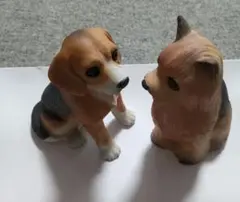 犬 置物 陶器 ヨークシャーテリア ピーグル 10㎝
