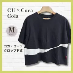 美品✨GU コカコーラ クロップドTシャツ 黒 M 綿100 韓国のサムネイル