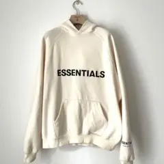 【美品】ESSENTIALS フード付きパーカー S ベージュ