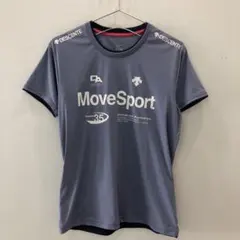 J1884 DESCENTE MoveSport グレーTシャツ メンズ O