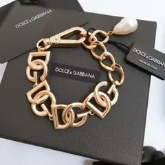 未使用タグ付き✨DOLCE&GABBANA クリスタルクロスレザーブレスレット