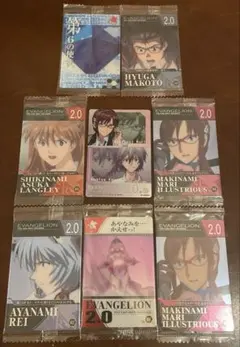 エヴァ 2.0 ウエハース カード まとめ売り 真希波マリ／アスカ／レイ