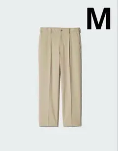 ユニクロ タックワイドパンツ ベージュ M UNIQLO