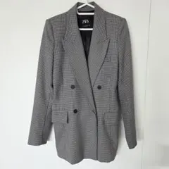 ZARA ザラ千鳥格子 ジャケット ダブル テーラード XS 美シルエット