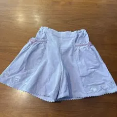 mezzo piano　メゾピアノ　コーデュロイ　ショートパンツ　紫　140cm
