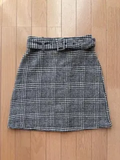 INGNI チェック柄 ベルト付き ミニスカート