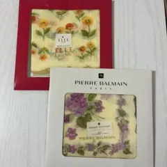 ELLE PIERRE BALMAIN 花柄ハンカチ2枚セット プレゼント
