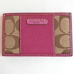 COACH 正規品　ピンク パスカードケース 43341