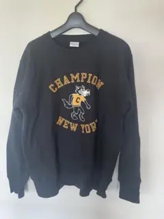 Champion リバースウィーブスウェット トレーナー ブラック青タグ