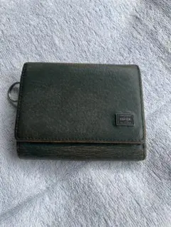 PORTER ダークグリーン 三つ折り財布