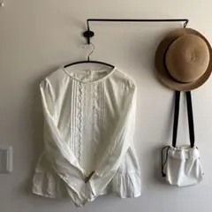 サマンサモスモス SM2 ブラウス フリル キナリ Fサイズ