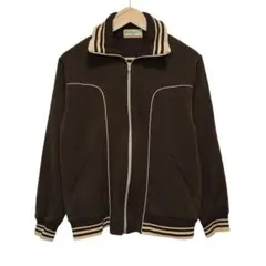 80s Yaleman ヴィンテージトラックジャケット　ジャージ　リブライン　茶