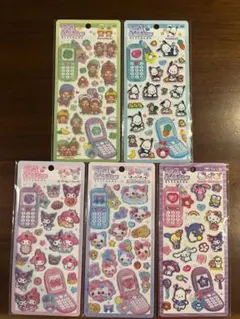 サンリオ　もんちっち　平成はっぴーフォン　ステッカー　5枚セット