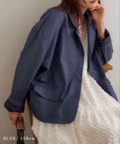 ブルーカジュアルジャケット