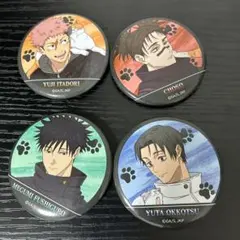 まねきねこ　呪術廻戦　缶バッジA 4種　コンプリート