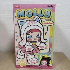 POPMARTポップマートMOLLY peekaboowhite cat 白