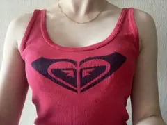 ROXY タンクトップ レッド ラメロゴ　ピンク　y2k ギャルのサムネイル