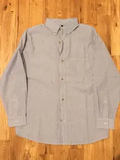 ストライプ ボタンダウンシャツ 長袖　ビッグシルエット