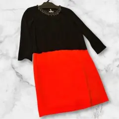 未着用　ダイアグラム　バイカラーワンピース　7〜9号