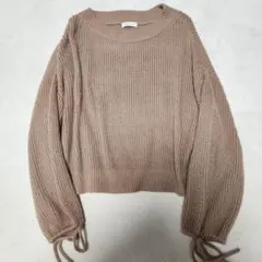 earth モカブラウン ニット 長袖 Fサイズ