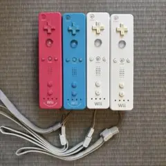 Wiiリモコン 4個セット ホワイト ブルー ピンク