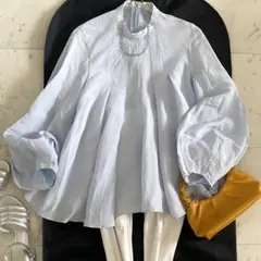 ブラミンク　美品　ふんわりブラウス ブラミンク美品ふんわりブラウス