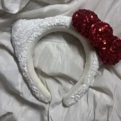 キティちゃん カチューシャ スパンコール USJ ユニバーサルスタジオジャパン