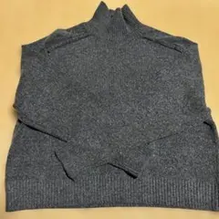 H&M グレー ハイネック ニットセーター 長袖