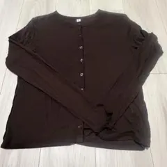GU ソフトシアーカーディガン ブラウン