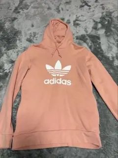 美品 adidas ピンク フード付きパーカー Mサイズ オリジナルアディダス