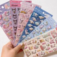 サンリオ　ぷくっとシール　サンリオキャラクターズ　6枚セット