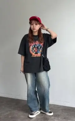 Ciaopanic　オーバーサイズTシャツ　チャコールグレー