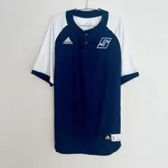 Tシャツ ヘンリーネック ラグラン ロゴ S 紺 ポリエステル スポーツ 野球