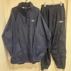 キャロウェイ☆裏メッシュ 2WAY ナイロン セットアップ 上下組 紺 L