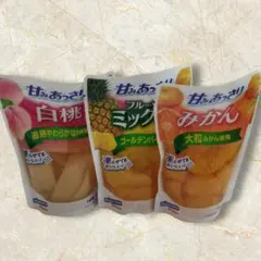 【はごろも 甘みあっさり】白桃・みかん・フルーツミックス 3点セット♪のサムネイル