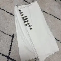 KINDERSALMON ホワイト ラップスカート
